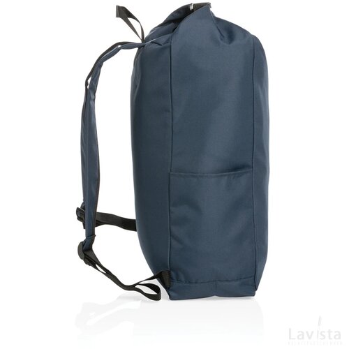 Impact AWARE™ RPET lichtgewicht rolltop rugzak donkerblauw