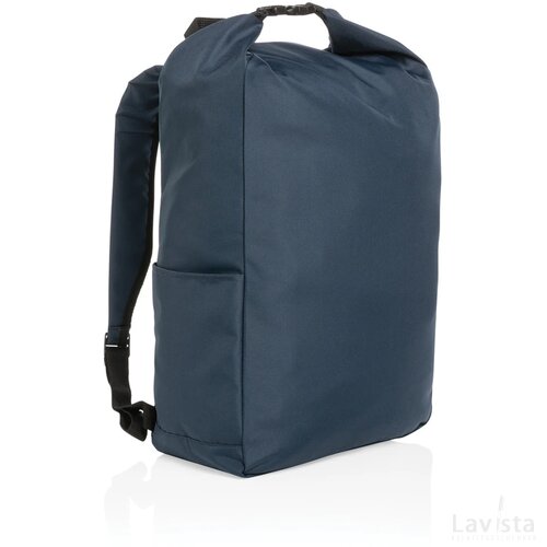 Impact AWARE™ RPET lichtgewicht rolltop rugzak donkerblauw