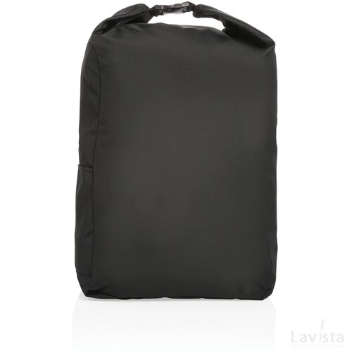 Impact AWARE™ RPET lichtgewicht rolltop rugzak zwart