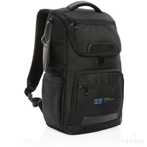 Swiss Peak AWARE™ RPET Voyager 15.6" laptop rugzak zwart