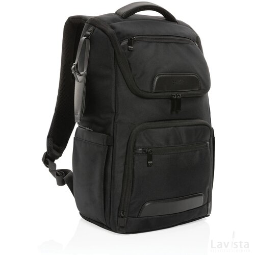 Swiss Peak AWARE™ RPET Voyager 15.6" laptop rugzak zwart