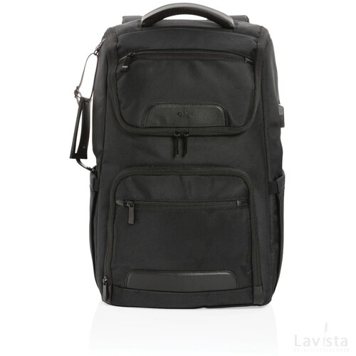 Swiss Peak AWARE™ RPET Voyager 15.6" laptop rugzak zwart