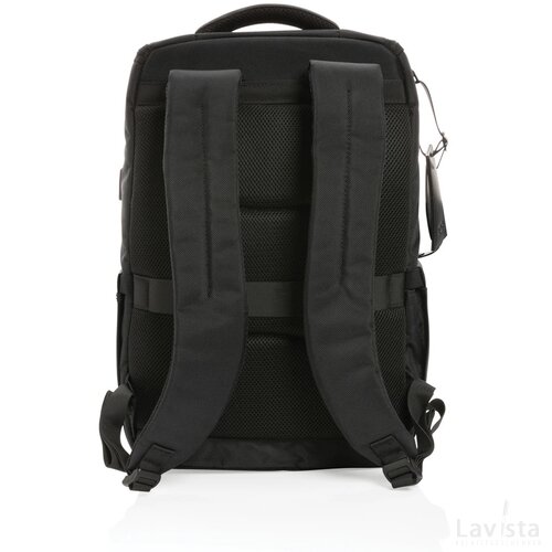 Swiss Peak AWARE™ RPET Voyager 15.6" laptop rugzak zwart