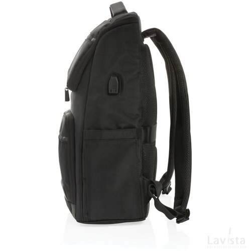 Swiss Peak AWARE™ RPET Voyager 15.6" laptop rugzak zwart
