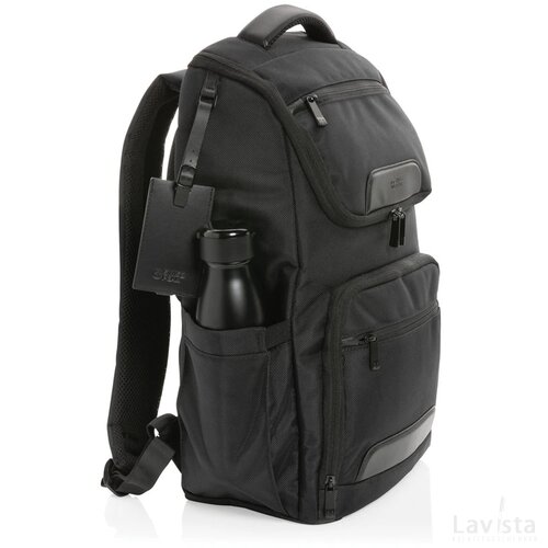Swiss Peak AWARE™ RPET Voyager 15.6" laptop rugzak zwart