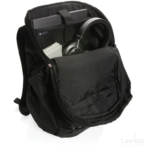 Swiss Peak AWARE™ RPET 15.6 inch zakelijke rugzak zwart