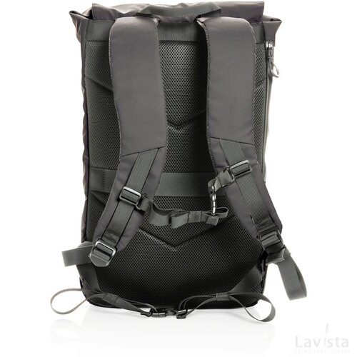 Impact AWARE™ RPET waterbestendige 15.6" laptoprugzak antraciet