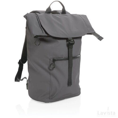 Impact AWARE™ RPET waterbestendige 15.6" laptoprugzak antraciet