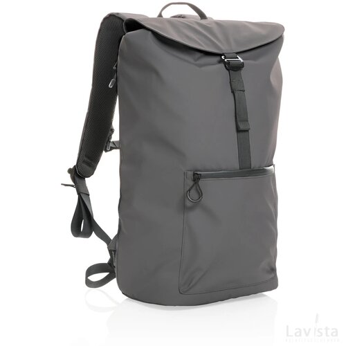 Impact AWARE™ RPET waterbestendige 15.6" laptoprugzak antraciet