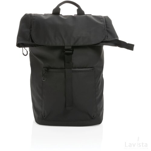 Impact AWARE™ RPET waterbestendige 15.6" laptoprugzak zwart