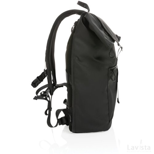Impact AWARE™ RPET waterbestendige 15.6" laptoprugzak zwart