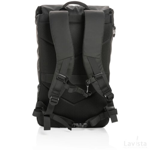 Impact AWARE™ RPET waterbestendige 15.6" laptoprugzak zwart