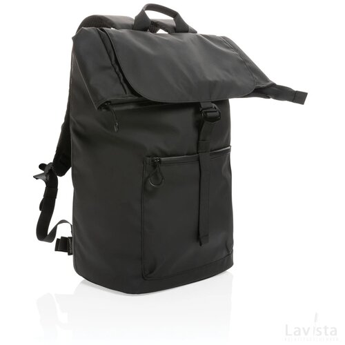 Impact AWARE™ RPET waterbestendige 15.6" laptoprugzak zwart