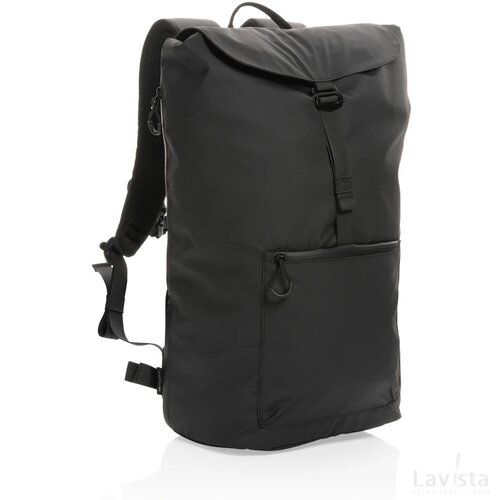 Impact AWARE™ RPET waterbestendige 15.6" laptoprugzak zwart