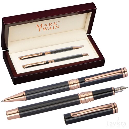 Schrijfset Mark Twain zwart