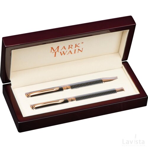 Schrijfset Mark Twain zwart