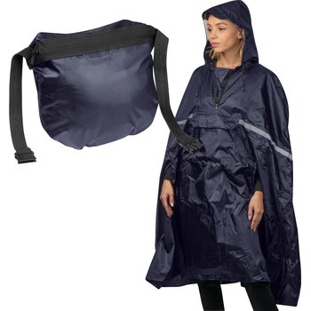 Regenponcho, opvouwbaar donkerblauw darkblue donkerblauw