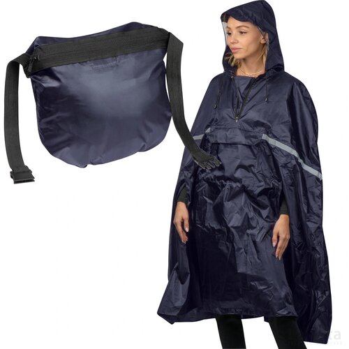 Regenponcho, opvouwbaar donkerblauw darkblue donkerblauw