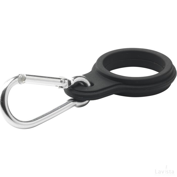 Bottle Carabiner Draaglus Drinkfles Zwart