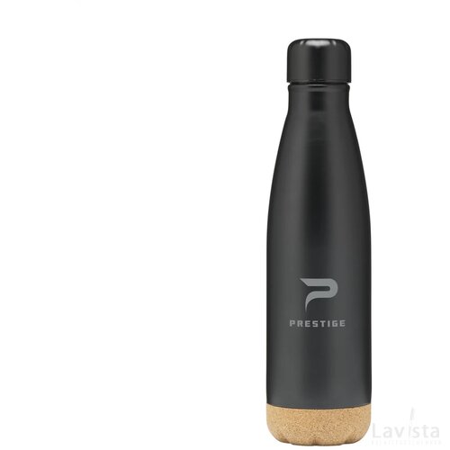 Topflask Cork 470 Ml Drinkfles Zwart
