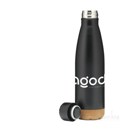 Topflask Cork 470 Ml Drinkfles Zwart