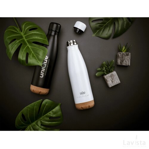 Topflask Cork 470 Ml Drinkfles Zwart