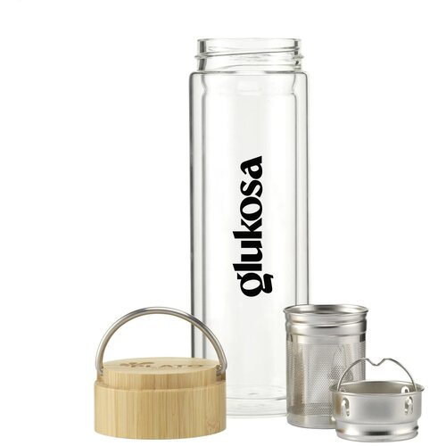 Bamboe waterfles met infuser 300 ml