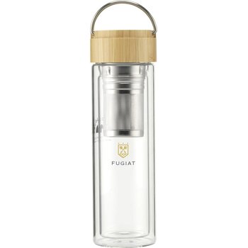 Bamboe waterfles met infuser (300 ml) Bruin