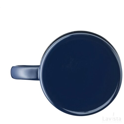 Retro Emaille Mug Mok Blauw/Zwart