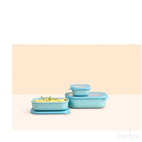 Mepal Cirqula Multikom Rechthoekig 2 L Lunchbox Nordic Blue