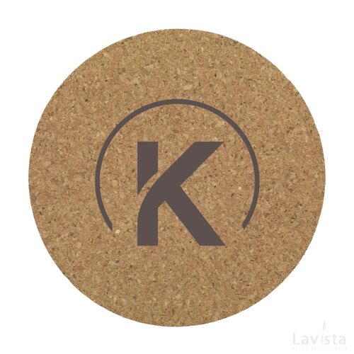 Set onderzetters in katoenen pouch Naturel