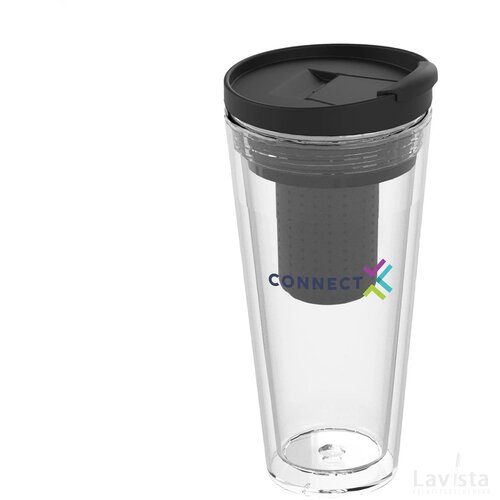 Trans Tea Infuser 350 Ml Drinkbeker Zwart