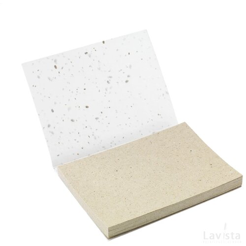 Grass Paper Memobook Memoboekje Gebroken Wit