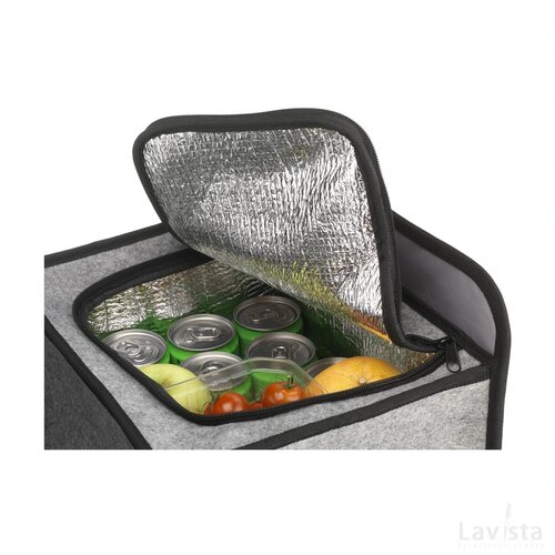 Trunk Rpet Felt Organizer Cooler Opbergtas/Koeltas Grijs