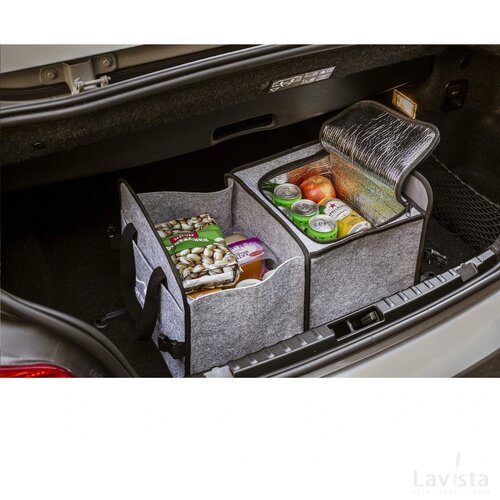 Trunk Rpet Felt Organizer Cooler Opbergtas/Koeltas Grijs