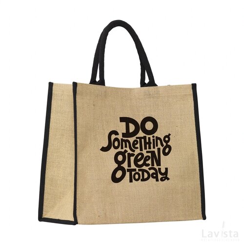 Gerano Jute Shopper Winkeltas Zwart