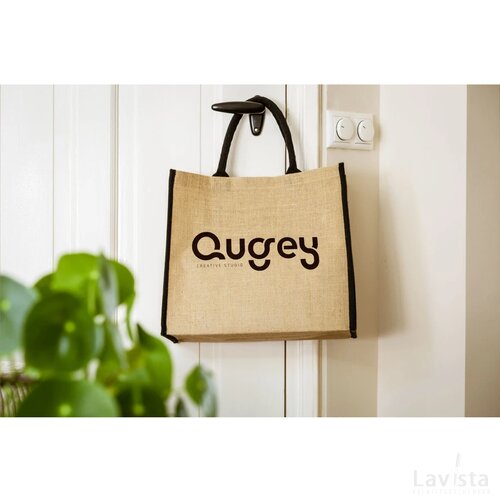 Gerano Jute Shopper Winkeltas Zwart