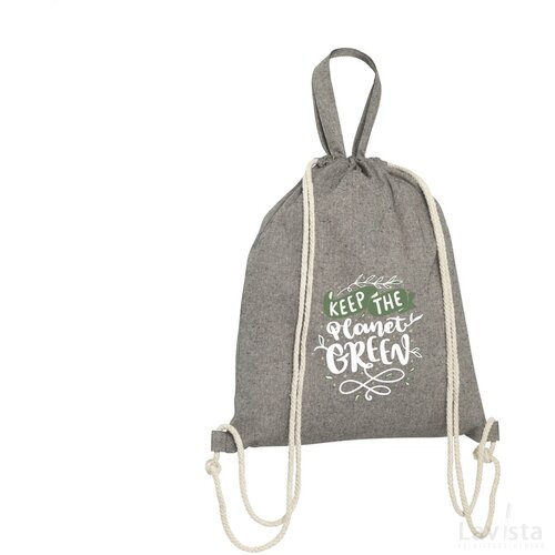 Recycled Cotton Promobag Plus Rugzak Donkergrijs