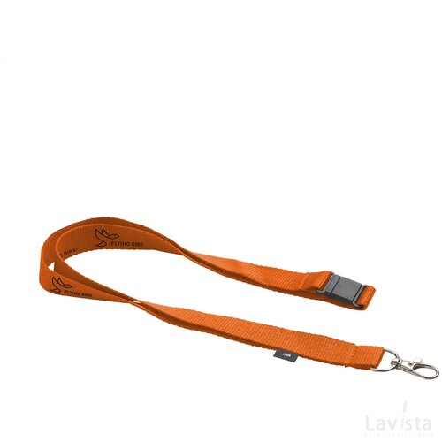 Lanyard Safety Rpet 2 Cm Keycord Oranje