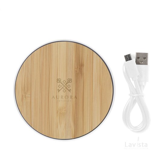 Bamboo 10W Wireless Charger Draadloze Snellader Wit