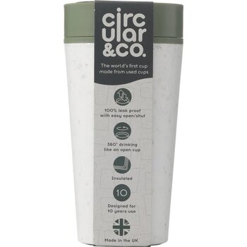 Circular&Co Recycled Coffee Cup 340 Ml Koffiebeker Wit/Groen