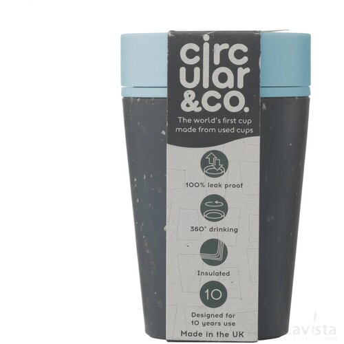 Circular&Co Recycled Coffee Cup 227 Ml Koffiebeker Zwart/Blauw