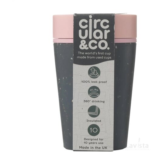 Circular&Co Recycled Coffee Cup 227 Ml Koffiebeker Zwart/Roze