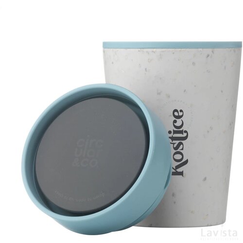 Circular&Co Recycled Coffee Cup 227 Ml Koffiebeker Wit/Blauw