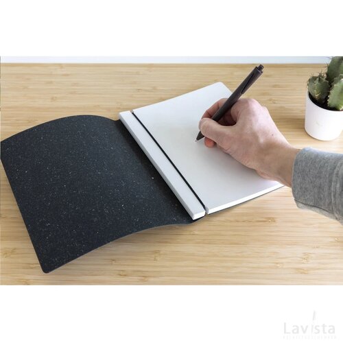 Recycled Leather Notebook A5 Notitieboek Zwart