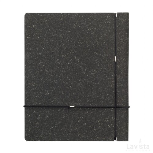 Recycled Leather Notebook A5 Notitieboek Zwart