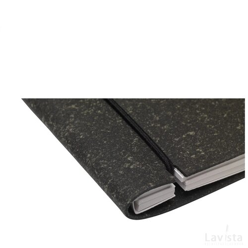 Recycled Leather Notebook A5 Notitieboek Zwart