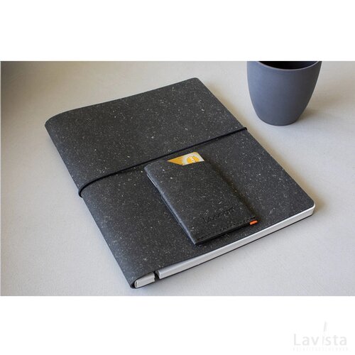 Recycled Leather Notebook A5 Notitieboek Zwart