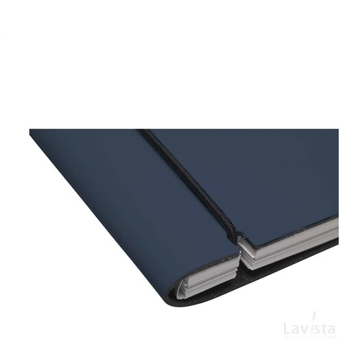 Recycled Leather Notebook A5 Notitieboek Donkerblauw