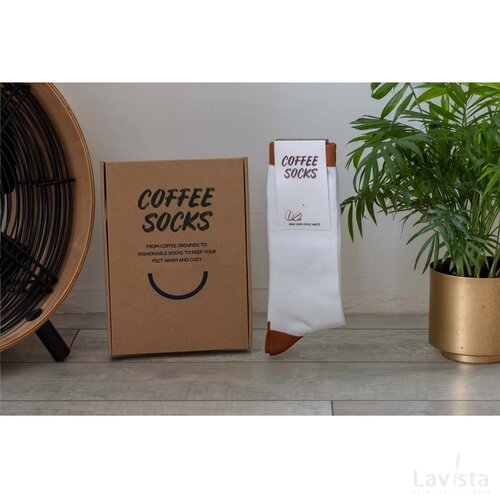 Coffee Socks Sokken Wit/Bruin